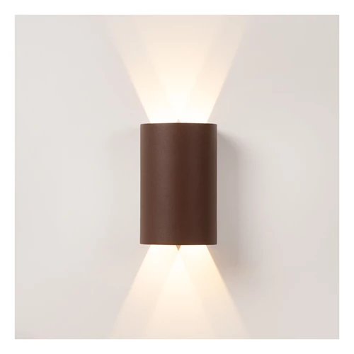 Lucide YORK - Wall spotlight / Wall light Indoor/Outdoor - LED - 4x1,2W 2700K - IP54 - Rust Brown | Essential - detail 4